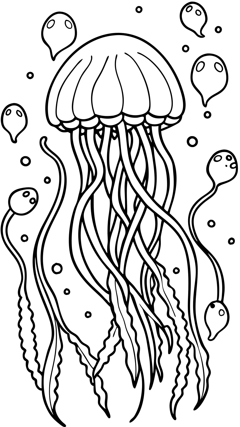 coloring page jellyfish